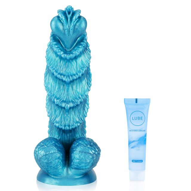 Giant Fantasy Bee Dildo Silicone Suction Cup Flexible – Blue