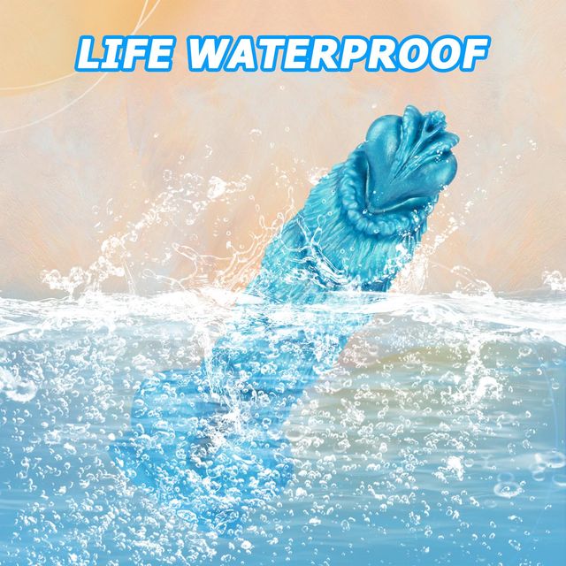 Giant Fantasy Bee Dildo Silicone Suction Cup Flexible – Blue - Image 2