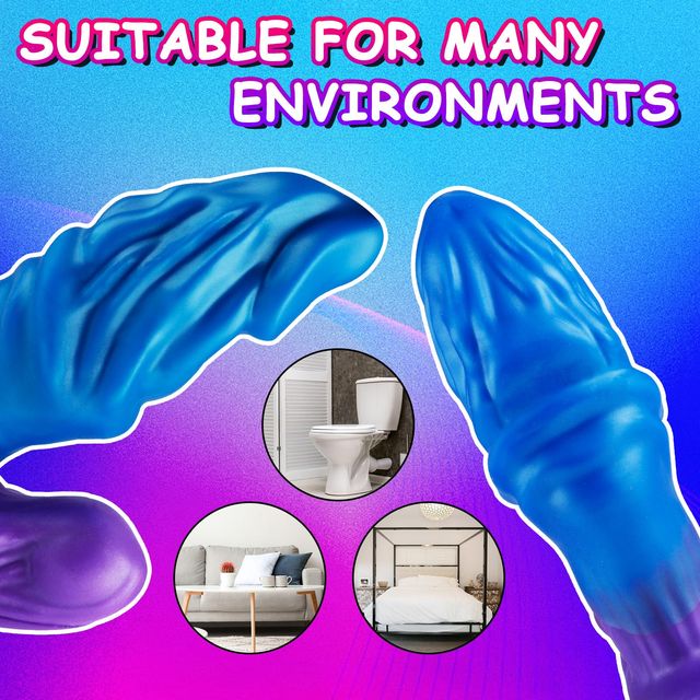 6.8in Wearable Butt Plugs Silicone Dildo – Fantasy Monster Dildo for Long-Term Wear - Image 4