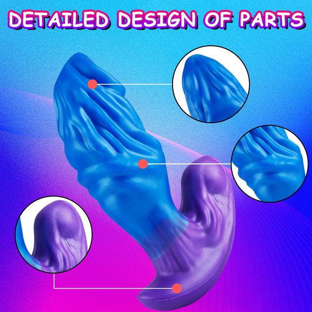 6.8in Wearable Butt Plugs Silicone Dildo – Fantasy Monster Dildo for Long-Term Wear - Image 2