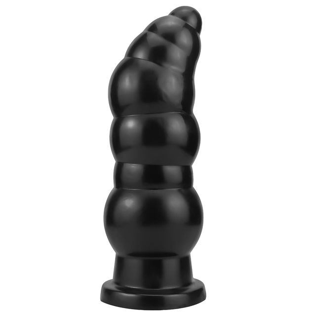 Large Anal Plug with Suction Cup Expandable Anal Beads Massager – Black
