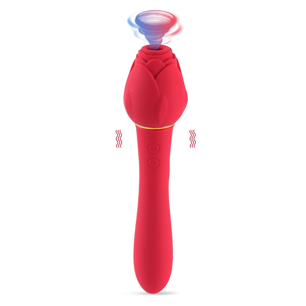Rose Head Wand Vibrator – Soft Silicone & Powerful Stimulation